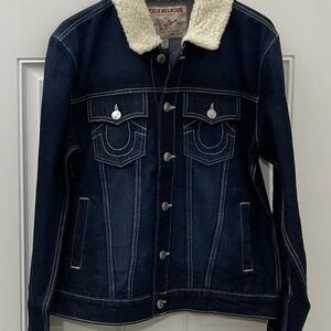 True religion DARK WOODLAND SHERPA DENIM JKT , Size M , S .